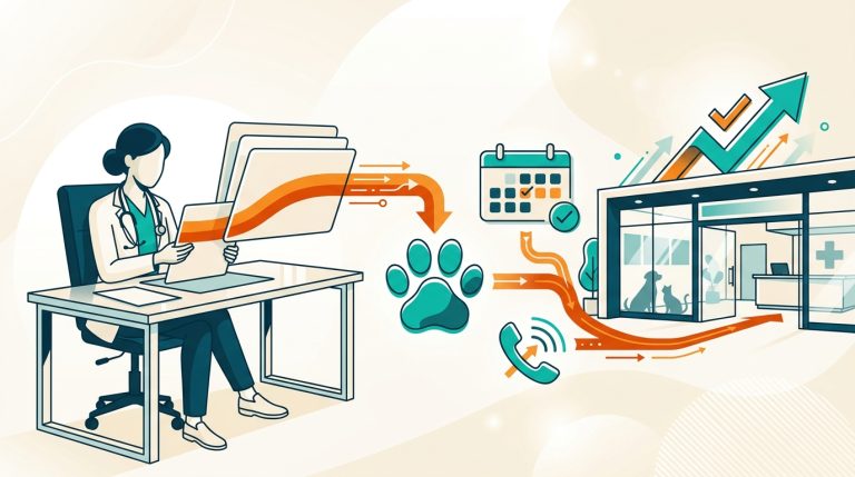 Veterinary PPC spend workflow from clinic paperwork to pet appointment growth